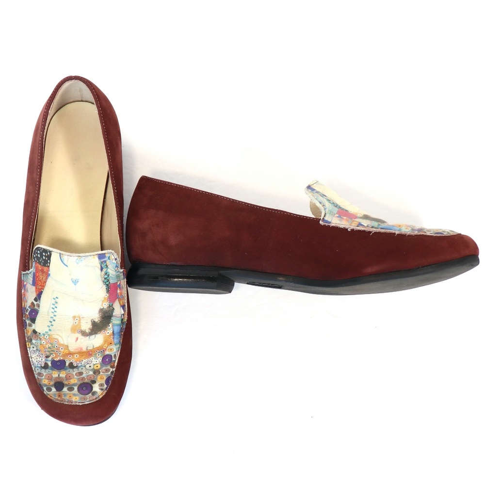Wearable art loafers w/Gustav Klimt reproduction - Picture 4 of 10